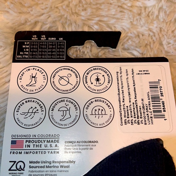 SMARTWOOL ANKLE HEIGHT HIKE SOCKS - Picture 2 of 3